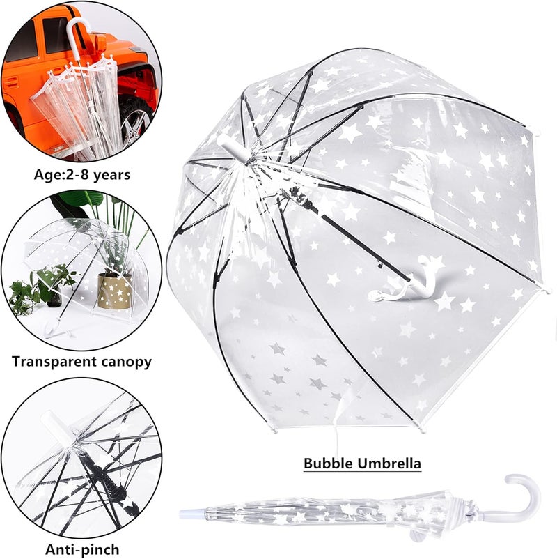 RONIARE Kids Clear Bubble Umbrellas for Rain Dome Windproof Umbrella for Kid Girls and Boys - Image 3